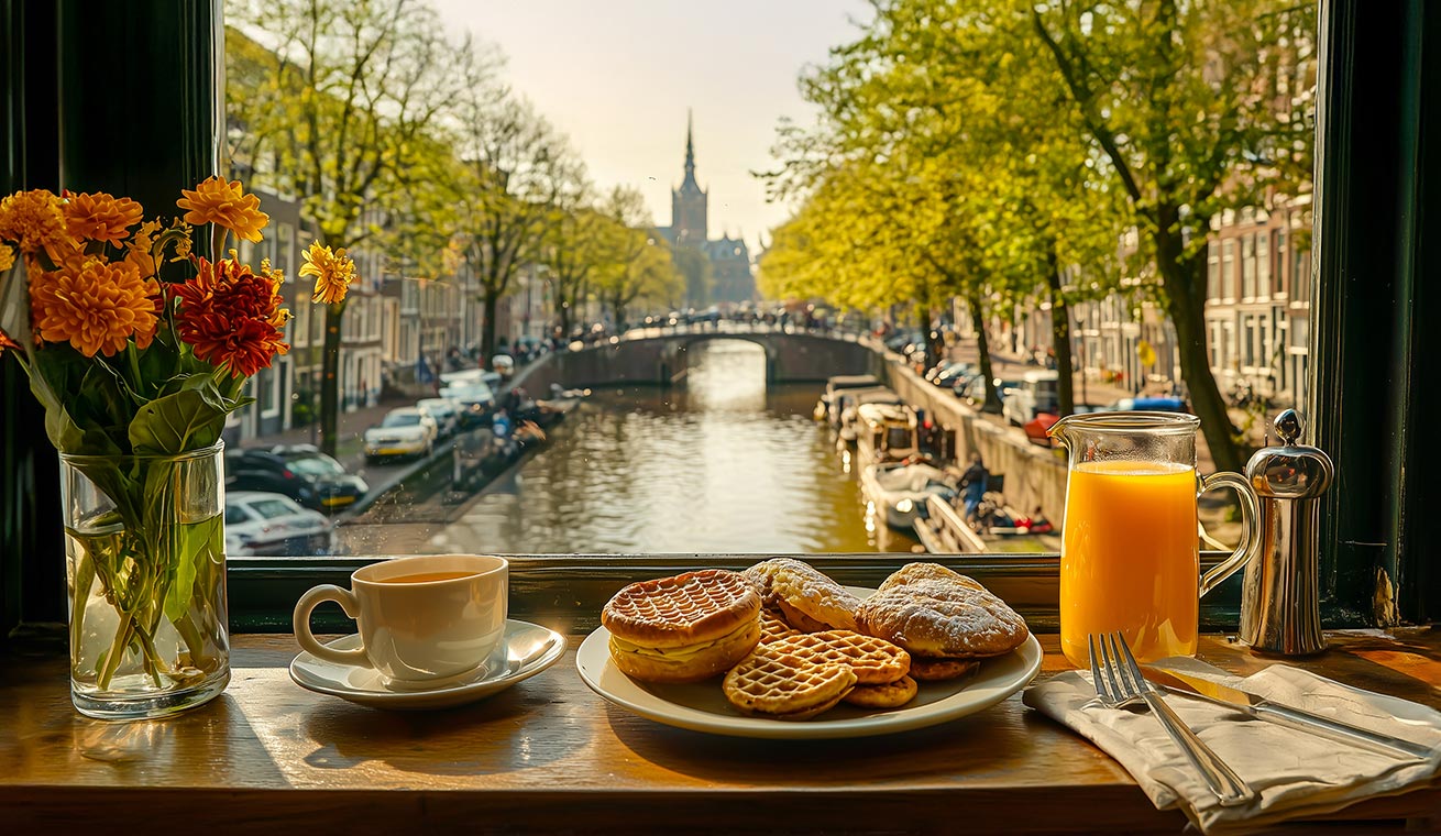 Delicious waffles in Amsterdam